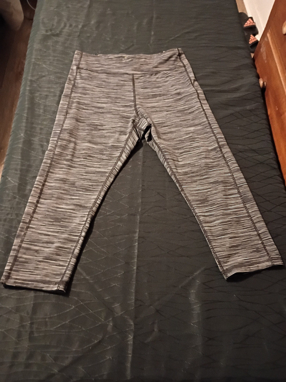 tek gear Grey Space-Dye Capri Leggings